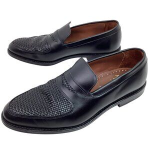 Allen Edmonds Carlsbad Mens 9.5E Leather Weave Penny Loafers Slip On Dress Shoes